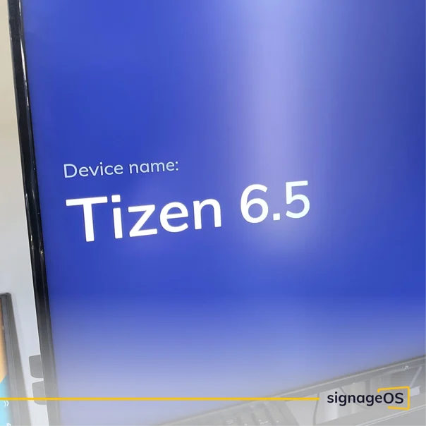 signageOS first to announce support for Tizen 6.5