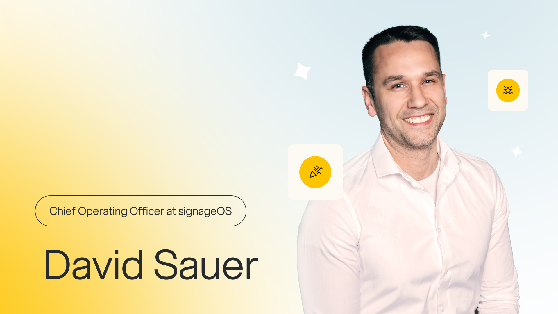 Meet David Sauer: The New COO Shaping signageOS’ Future